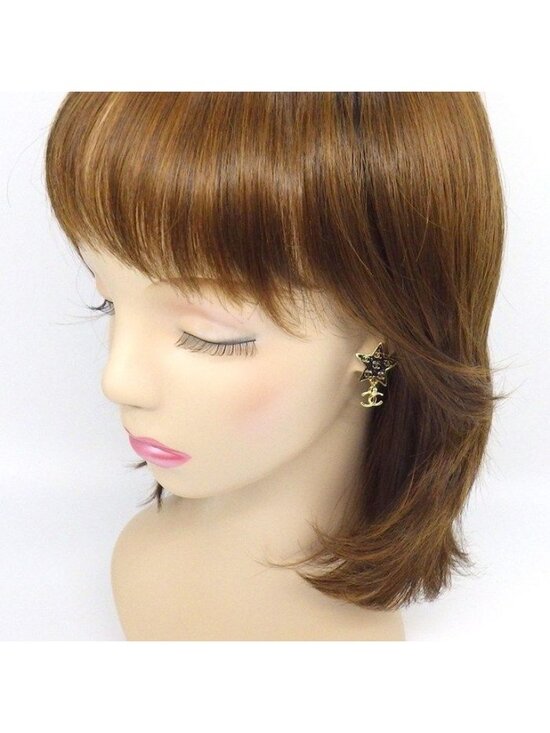 Authentic Vintage Chanel Resin Earrings CC Logo Four Leaf  Chanel Earrings Star Motif CC Logo Resin